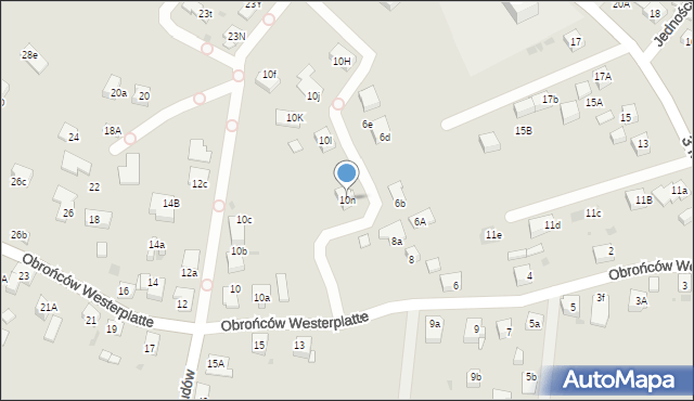 Mysłowice, Obrońców Westerplatte, 10n, mapa Mysłowice