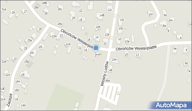 Mysłowice, Obrońców Westerplatte, 17, mapa Mysłowice