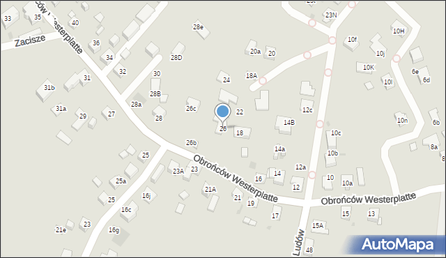 Mysłowice, Obrońców Westerplatte, 26, mapa Mysłowice