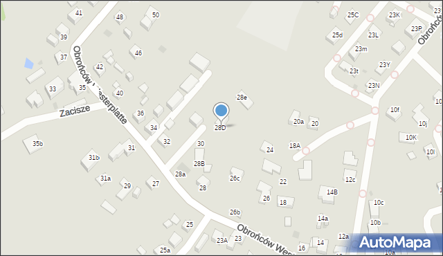 Mysłowice, Obrońców Westerplatte, 28D, mapa Mysłowice