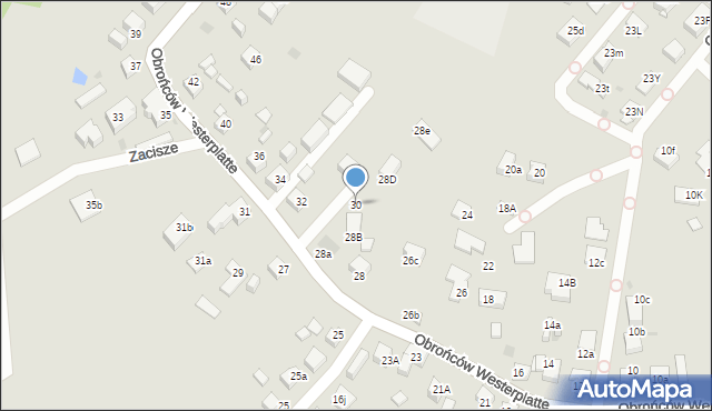 Mysłowice, Obrońców Westerplatte, 30, mapa Mysłowice