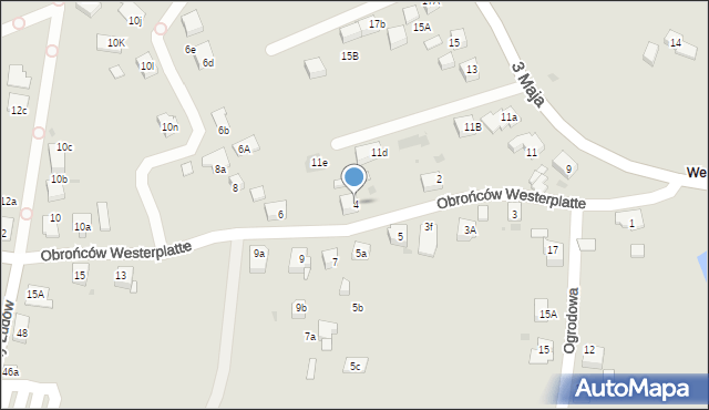 Mysłowice, Obrońców Westerplatte, 4, mapa Mysłowice