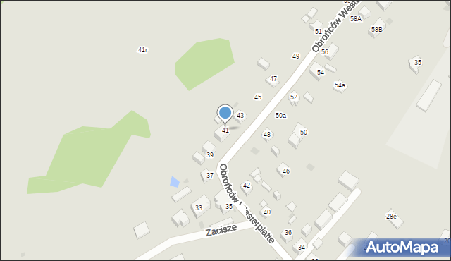 Mysłowice, Obrońców Westerplatte, 41, mapa Mysłowice