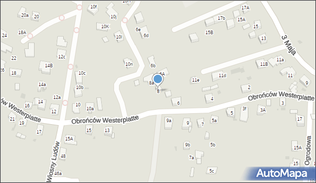 Mysłowice, Obrońców Westerplatte, 8, mapa Mysłowice