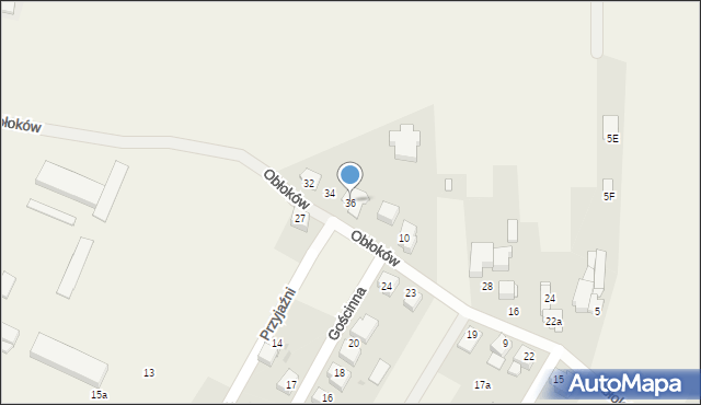 Nakło Śląskie, Obłoków, 36, mapa Nakło Śląskie