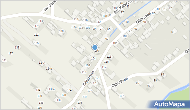 Nowa Biała, Obłazowa, 102, mapa Nowa Biała