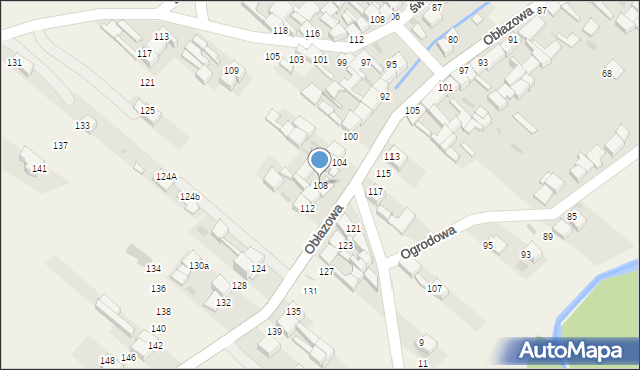 Nowa Biała, Obłazowa, 108, mapa Nowa Biała