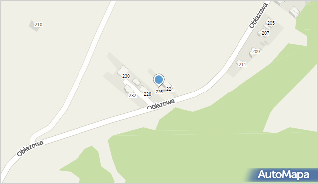 Nowa Biała, Obłazowa, 226, mapa Nowa Biała