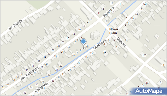 Nowa Biała, Obłazowa, 4, mapa Nowa Biała