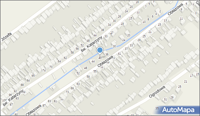 Nowa Biała, Obłazowa, 40, mapa Nowa Biała