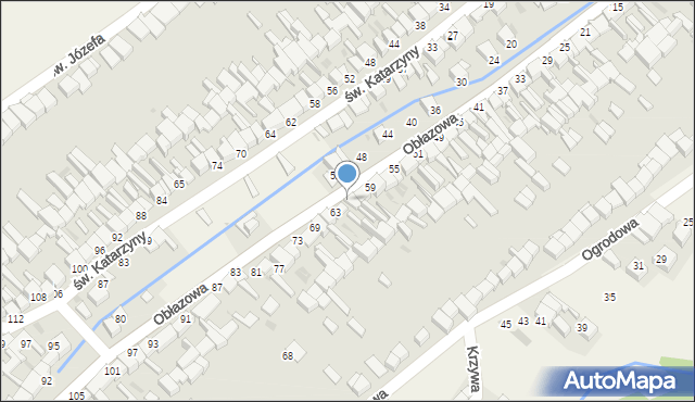 Nowa Biała, Obłazowa, 65, mapa Nowa Biała