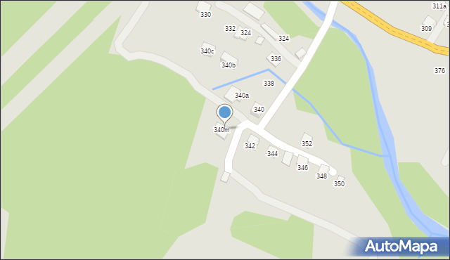 Nowy Sącz, Obłazy, 340B, mapa Nowego Sącza