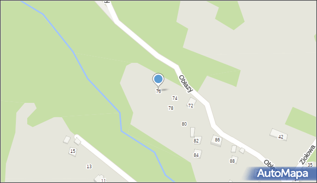 Nowy Sącz, Obłazy, 76, mapa Nowego Sącza