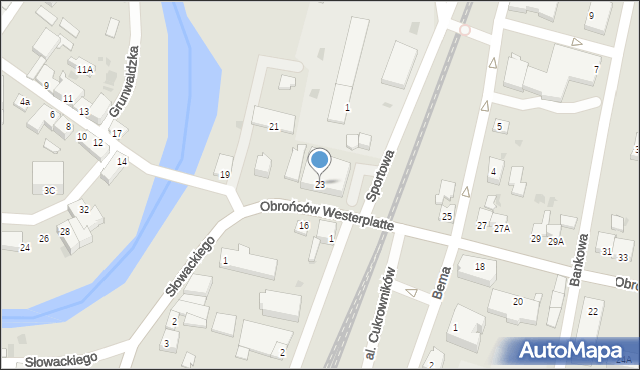 Nowy Staw, Obrońców Westerplatte, 23, mapa Nowy Staw