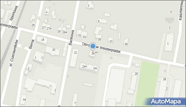 Nowy Staw, Obrońców Westerplatte, 24, mapa Nowy Staw