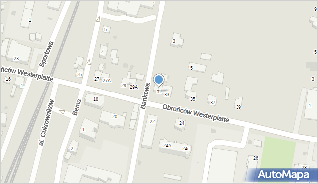 Nowy Staw, Obrońców Westerplatte, 31, mapa Nowy Staw