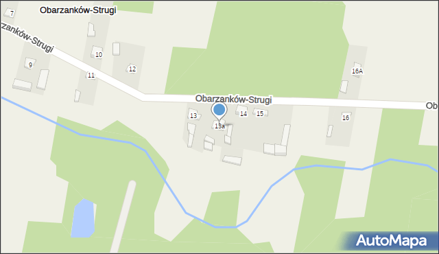 Obarzanków-Strugi, Obarzanków-Strugi, 13a, mapa Obarzanków-Strugi