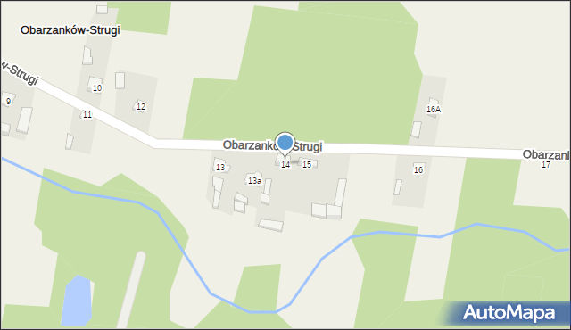 Obarzanków-Strugi, Obarzanków-Strugi, 14, mapa Obarzanków-Strugi