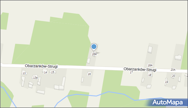 Obarzanków-Strugi, Obarzanków-Strugi, 16A, mapa Obarzanków-Strugi
