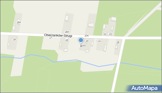 Obarzanków-Strugi, Obarzanków-Strugi, 19, mapa Obarzanków-Strugi