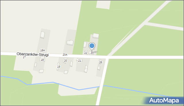 Obarzanków-Strugi, Obarzanków-Strugi, 23, mapa Obarzanków-Strugi