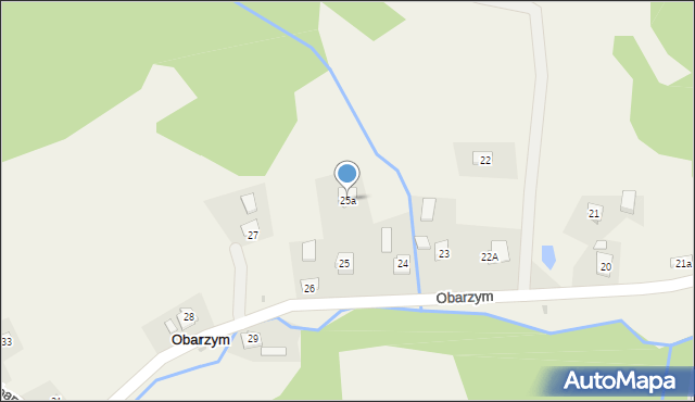 Obarzym, Obarzym, 25a, mapa Obarzym