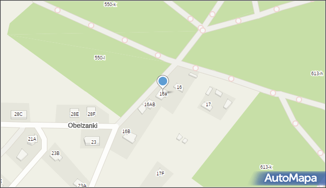 Obelzanki, Obelzanki, 16a, mapa Obelzanki