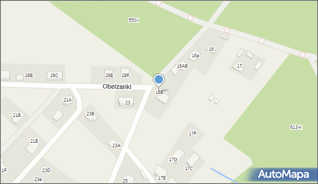 Obelzanki, Obelzanki, 16B, mapa Obelzanki
