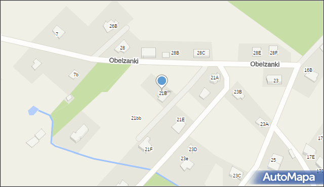Obelzanki, Obelzanki, 21B, mapa Obelzanki