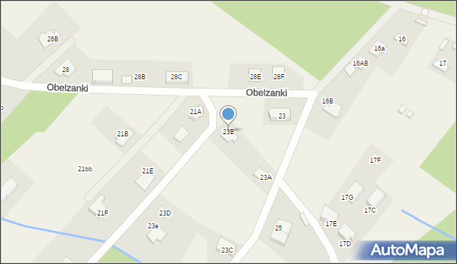 Obelzanki, Obelzanki, 23B, mapa Obelzanki