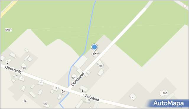 Obelzanki, Obelzanki, 8C, mapa Obelzanki