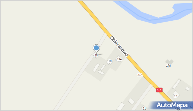 Obiecanowo, Obiecanowo, 18, mapa Obiecanowo