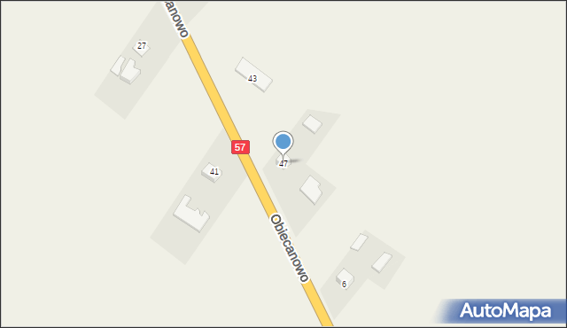 Obiecanowo, Obiecanowo, 47, mapa Obiecanowo
