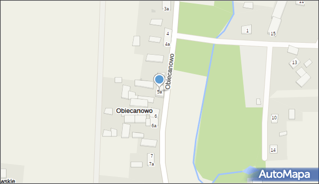 Obiecanowo, Obiecanowo, 5a, mapa Obiecanowo