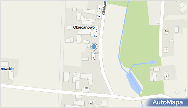 Obiecanowo, Obiecanowo, 7, mapa Obiecanowo
