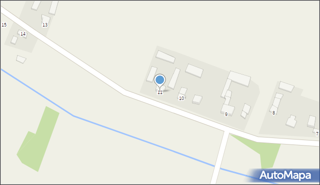 Obiechów, Obiechów, 11, mapa Obiechów