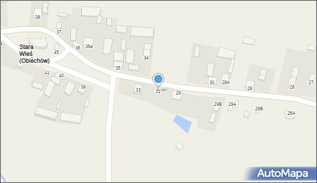 Obiechów, Obiechów, 31, mapa Obiechów