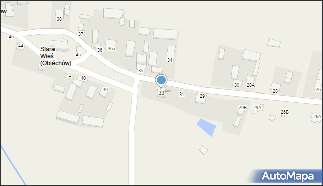 Obiechów, Obiechów, 33, mapa Obiechów
