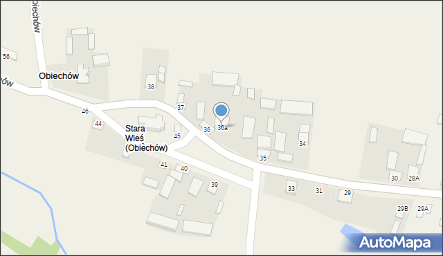 Obiechów, Obiechów, 36a, mapa Obiechów