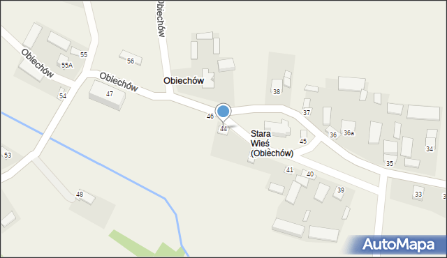 Obiechów, Obiechów, 44, mapa Obiechów