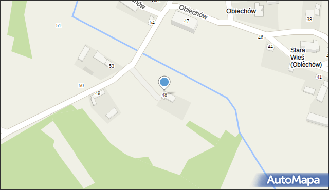 Obiechów, Obiechów, 48, mapa Obiechów