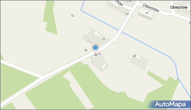 Obiechów, Obiechów, 49, mapa Obiechów
