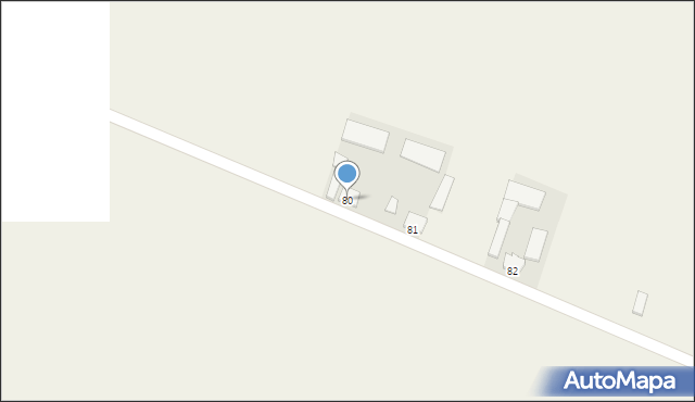 Obiechów, Obiechów, 80, mapa Obiechów