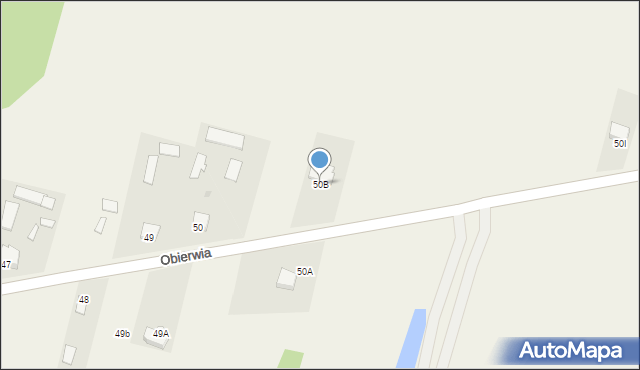 Obierwia, Obierwia, 50B, mapa Obierwia