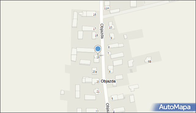 Objazda, Objazda, 19a, mapa Objazda