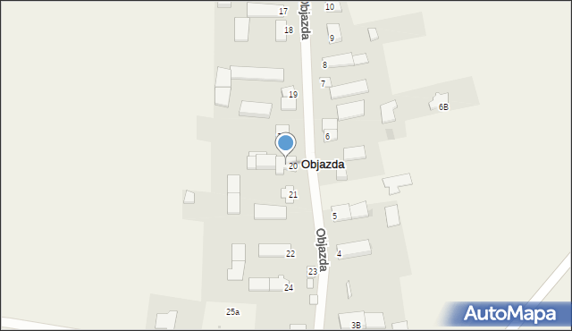 Objazda, Objazda, 20, mapa Objazda