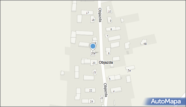 Objazda, Objazda, 20a, mapa Objazda