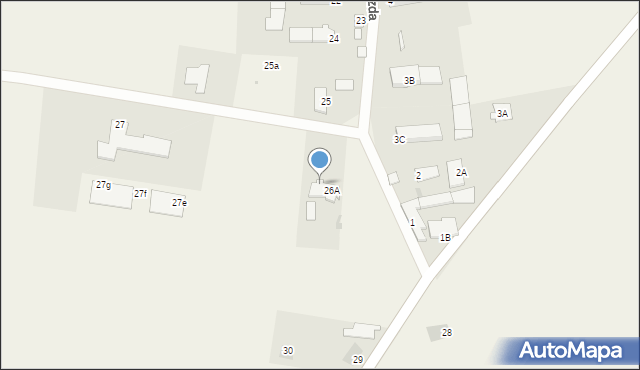 Objazda, Objazda, 26B, mapa Objazda