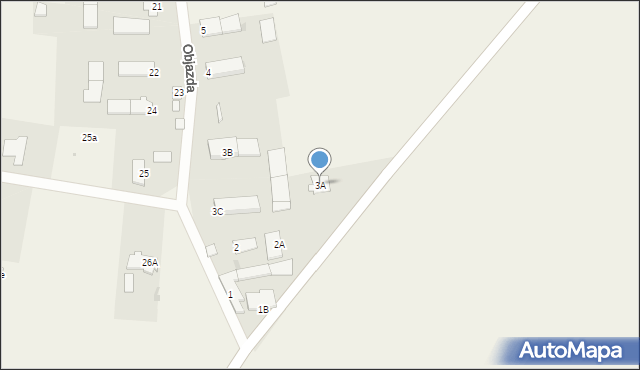 Objazda, Objazda, 3A, mapa Objazda
