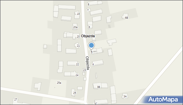 Objazda, Objazda, 5, mapa Objazda